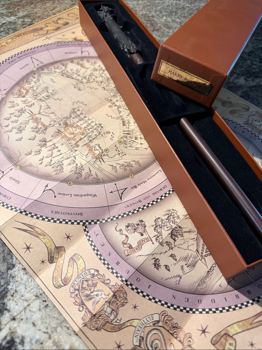 Harry Potter Collectible Wand in Brown Display Box - Official Style